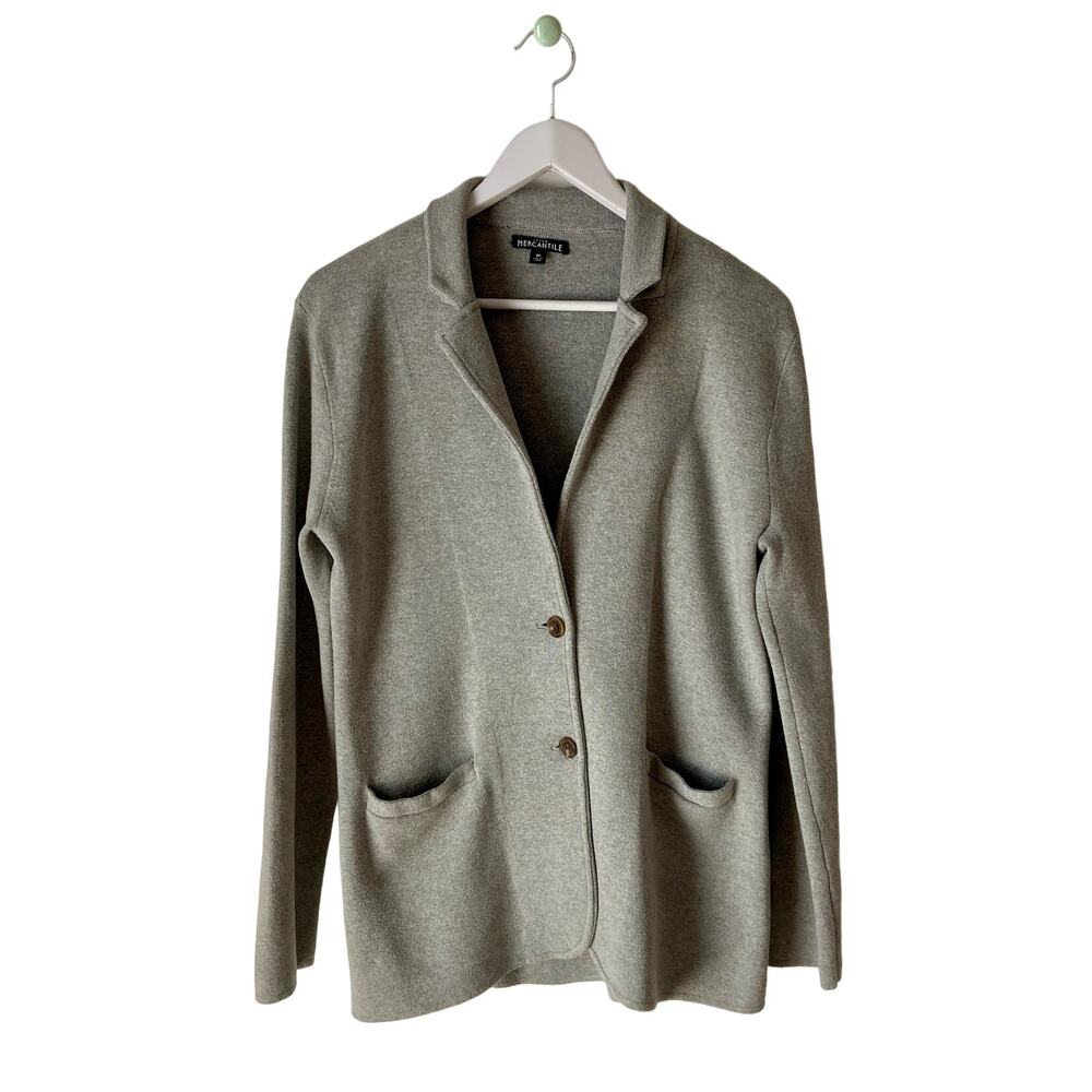 J. Crew Mercantile Gray Sweater Jacket Size Medium